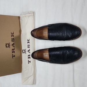 Trask Andi Perforated Flat - Black Italian Sheepskin Leather